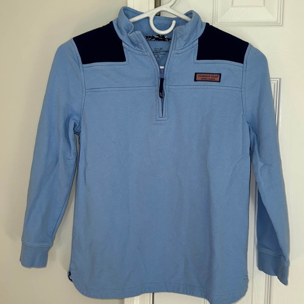 Vineyard Vines 3/4 zip pullover baby blue kids 10-12